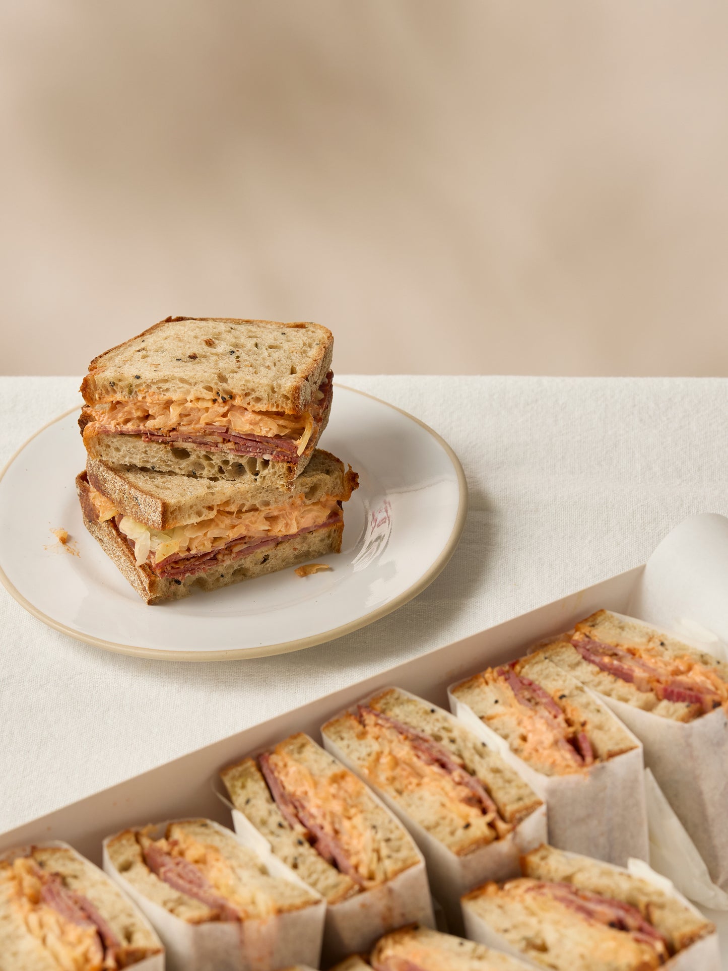 12 Pastrami Rachel Sandwich Halves | GAIL's Bakery