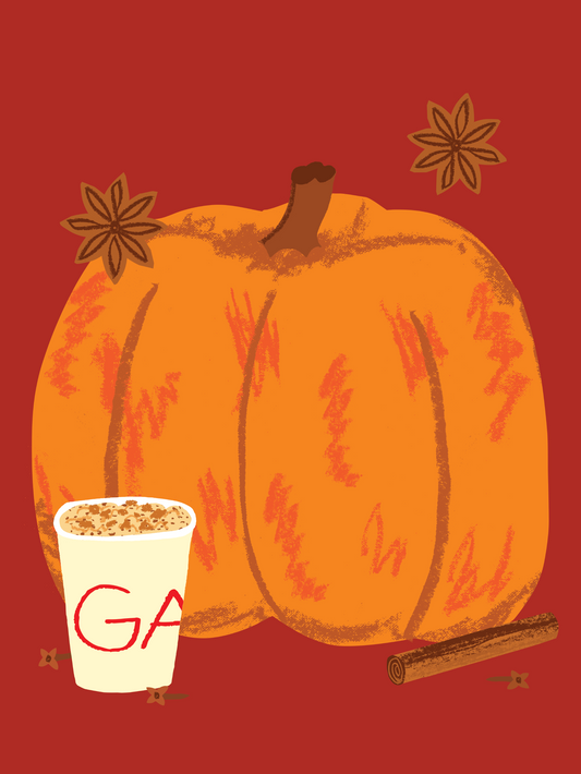 Pumpkin Spice Latte Illustration