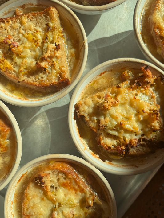 Baked Bread & Chicken Soup