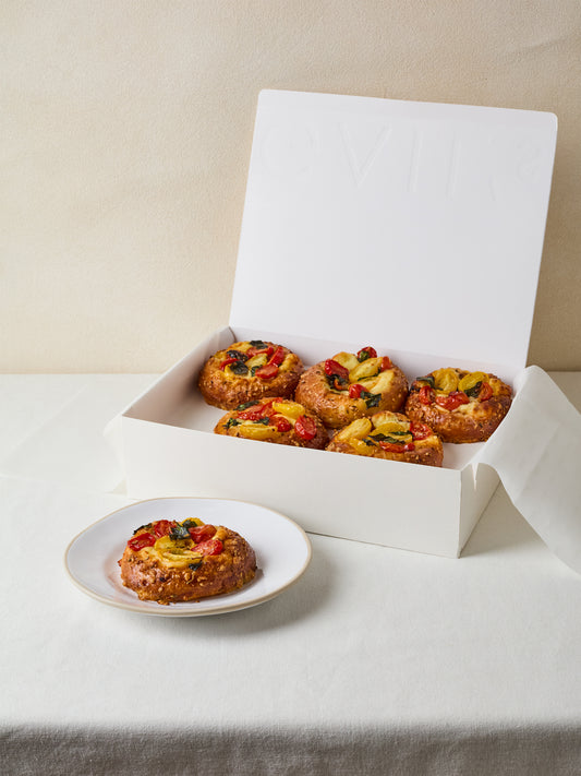 6 Cheese, Tomato & Basil Savoury Buns | GAIL's Bakery