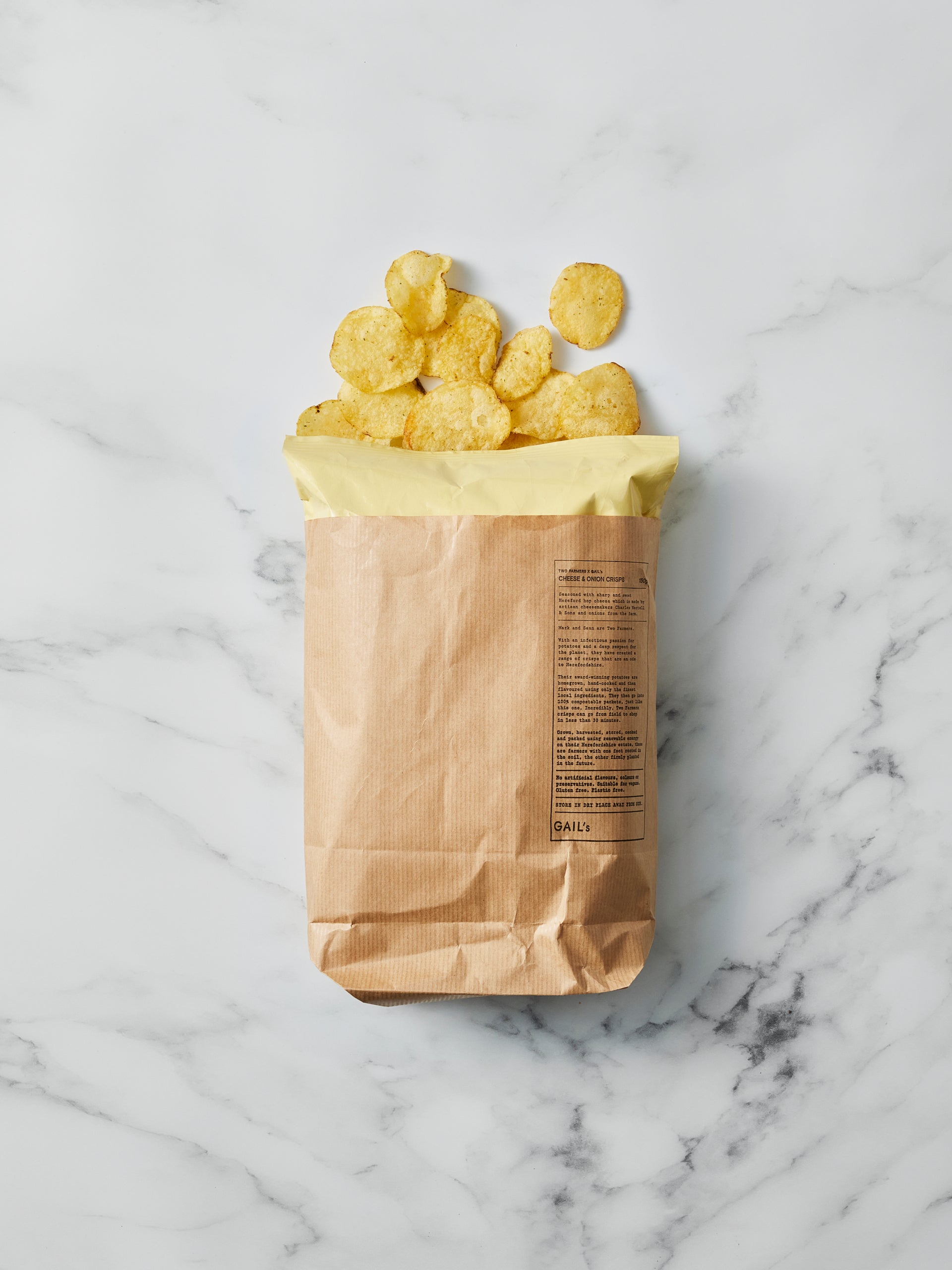 Two Farmers Cheese & Onion Crisps 150g Sharing Bag | GAIL's Bakery