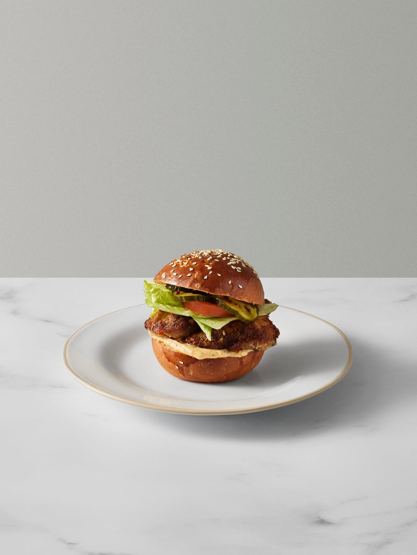 Parmesan Chicken on a Cream Bun