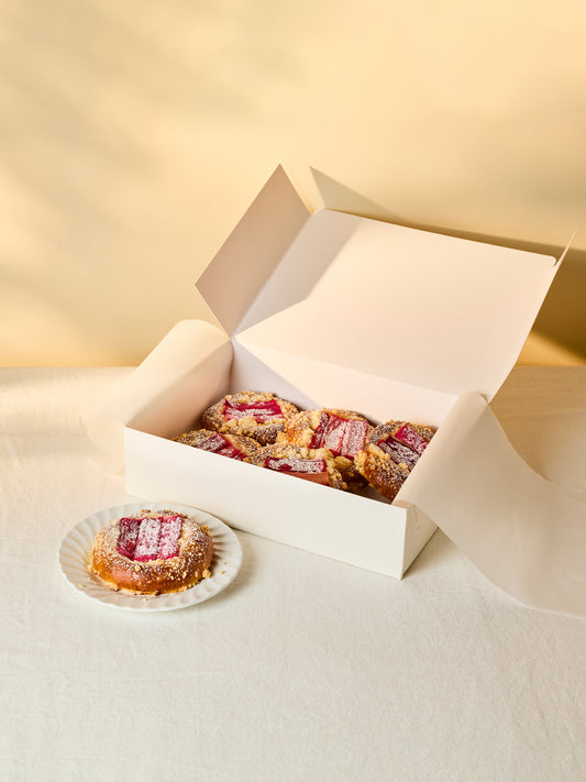 6 Rhubarb & Vanilla Custard Brioches | GAIL's Bakery