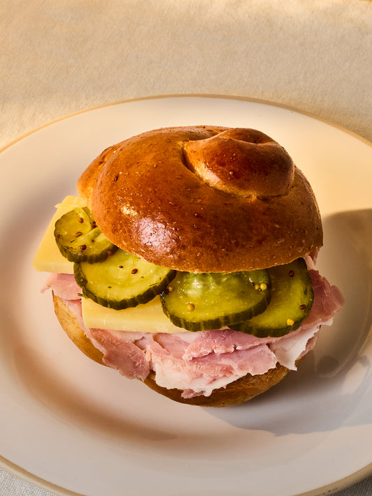 Ham, Cheese & Pickle Challah Knot | GAIL's Bakery